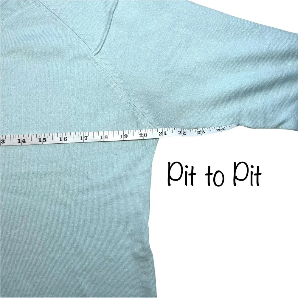 French Connection Della Vhari Crewneck Pull On Sweater Light Blue Size Medium